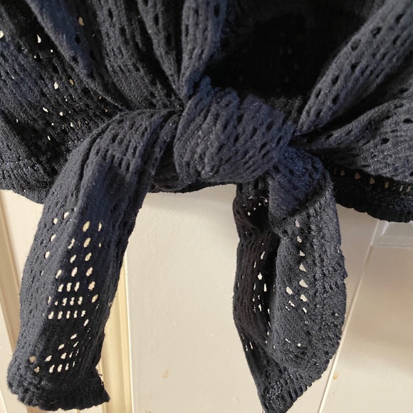 Madewell Geo Eyelet Tie Front Tee xxs - Picture 5 of 5